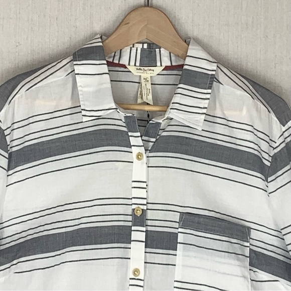 Matilda Jane+Joanna‎ Gaines~NWT~Long Sleeve Striped Button Down Tunic Top~Sz M - Picture 4 of 13